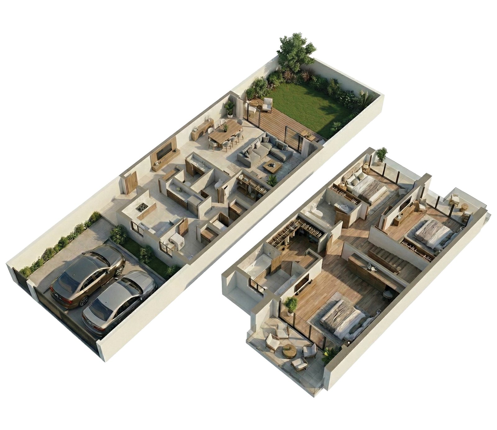 Sukoon 3 BR + Maid townhouse floor plan