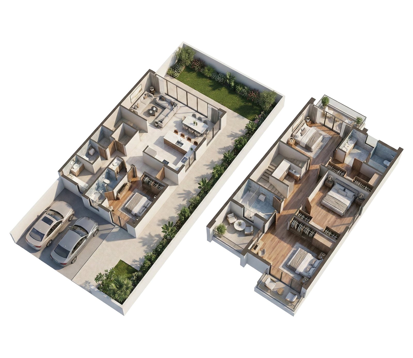 Sukoon 4 BR + Maid townhouse floor plan